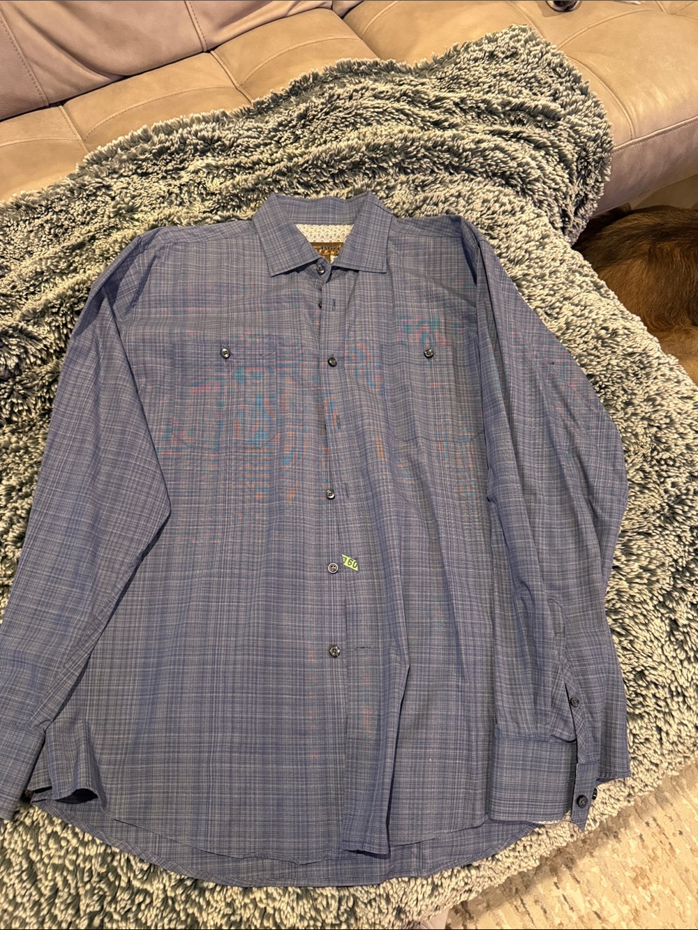 Pronto Uomo Blue Plaid Casual Button-Down Shirt